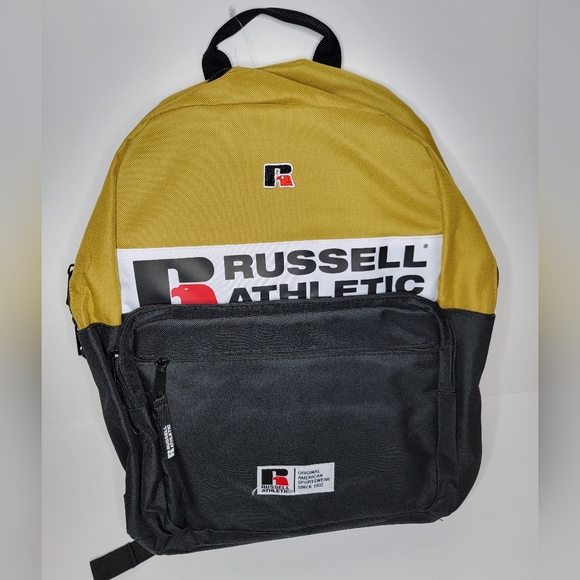 Russel Athletic Yellow Backpack Bag Laptop Sleev 15" School Student College Kids - Picture 5 of 15